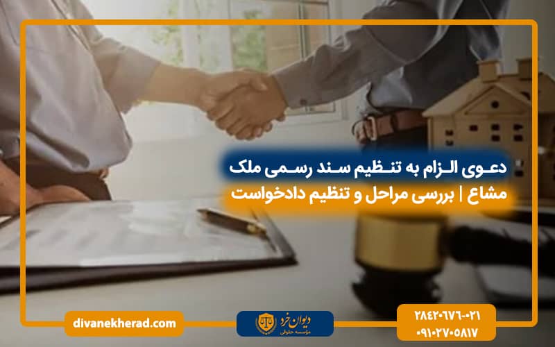 دعوی الزام به تنظیم سند رسمی ملک مشاع | بررسی مراحل و تنظیم دادخواست