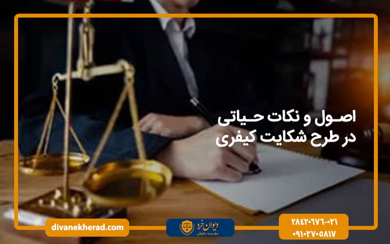 اصول و نکات حیاتی در طرح شکایت کیفری